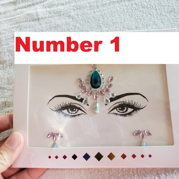 New Face Crystals Stickers Reusable. - Picture 2 of 16